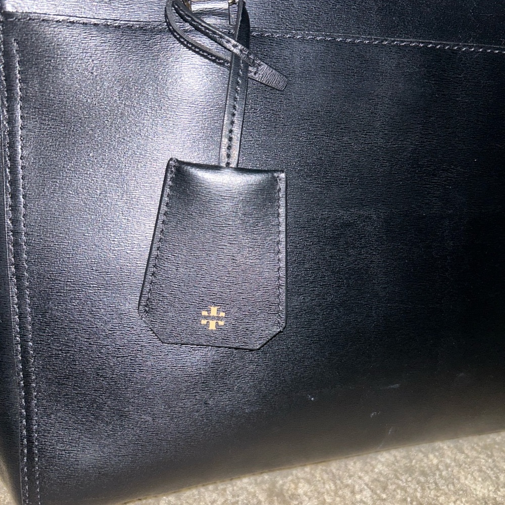 Tory Burch Black Leather Tote - Picture 3 of 12